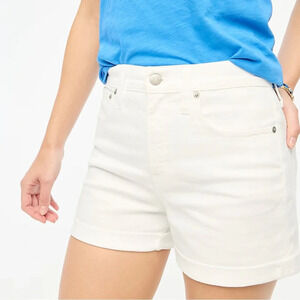 J.Crew Classic White Denim Shorts Size 33